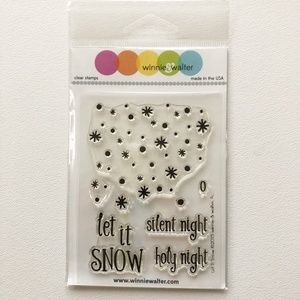 NIP Winnie & Walter Clear Rubber Stamps WW054 "Let It Snow"